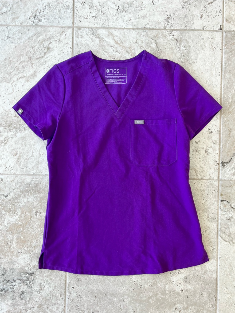 FIGS Catarina One-Pocket Scrub Top Limited Edition Magic Purple (PO #1860), XS